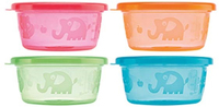 Nûby Bewaarbakjes Snack Cups 240ml - Set van 4 - Diverse Kleuren