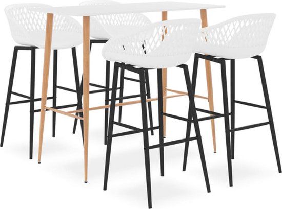 vidaXL 5-delige Barset wit