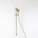Fortifura Calvi glijstangset - met ronde handdouche - gladde doucheslang - PVD - geborsteld messing (goud)