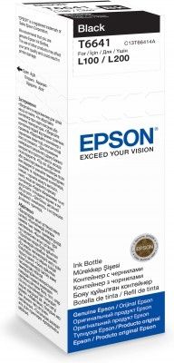 Epson T6641 Black Ink Cartridge - Original - Compatible with Epson L100/L110/L200/L300/L355/L550
