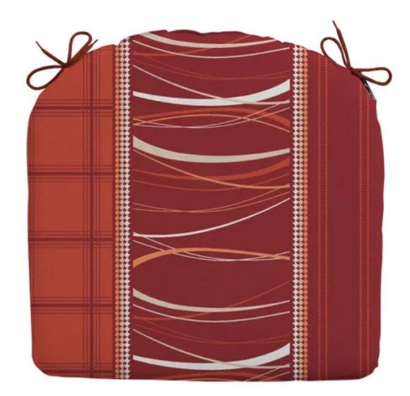 Madison Zitkussen Lines - 46 x 48 cm - Katoen/Polyester - Rood