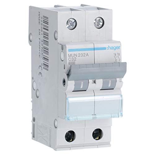 HAGER M145121 MagnettoTERMICO 2-polig grijs 32 A