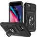 Apple Coque Hybride iPhone 6/6S/7/8/SE (2020)/SE (2022) avec Béquille Métal - Noire