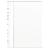 Donau 1704001PL-09 Plastic snelhechter geperforeerd A4 wit | pak van 10