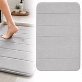 GLODI GOODS® Absorberende Badmat Antislip 40x60 cm - douchemat – memory foam antislipmat – LICHTGRIJS