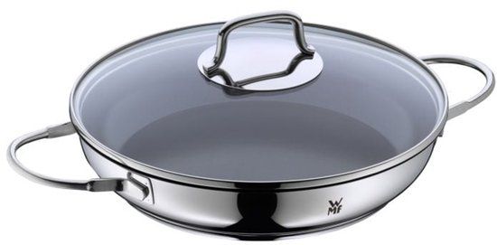 WMF Devil serveerpan 26 cm met glazen deksel, roestvrij staal Cromargan