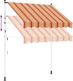 vidaXL Handmatig uitschuifbare luifel Multikleur 400 x 115 x 300 cm
