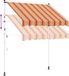 vidaXL Handmatig uitschuifbare luifel Multikleur 400 x 115 x 300 cm