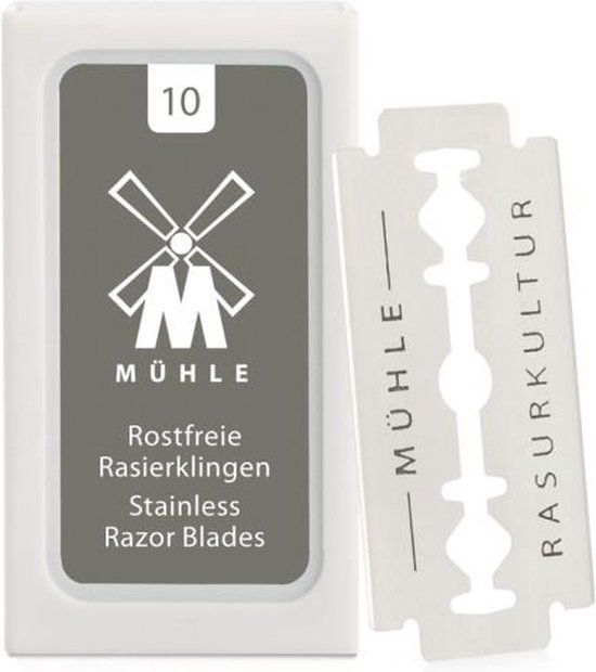 Mühle - Double Edge Scheermessen (10 stuks) - Zilver