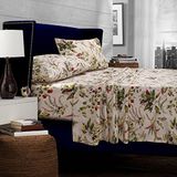 Tribeca Living Katoenen percal queensize lakenset, 300 draadtelling, extra diepe zakken, veelkleurig
