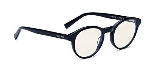 Bollé Safety PRBLOND10D LONDON leesbril, 2,5 contrara, kleurloze pc-lens, PRB420-technologie, blauwe lichtblokkering, zwart acetaatframe voor uniseks