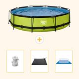 EXIT Rond Lime Frame Zwembad - 360 x 76 cm
