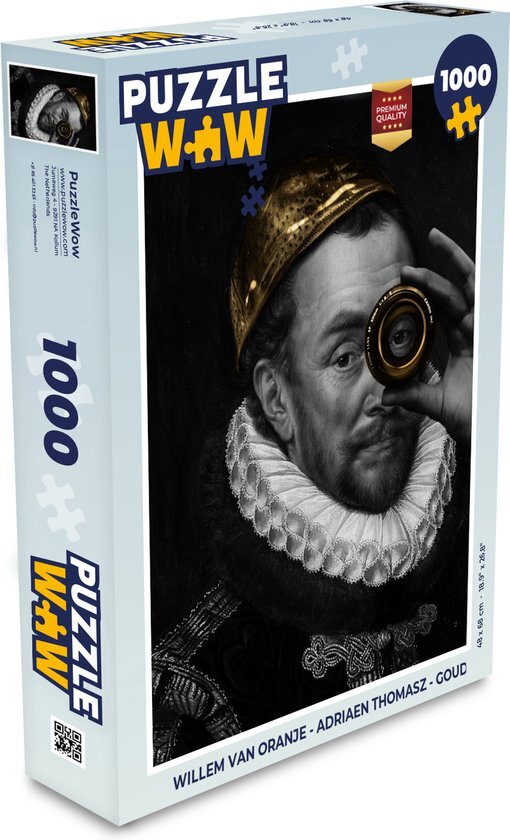 MuchoWow Puzzel Willem van Oranje - Adriaen Thomasz - Goud - Legpuzzel - Puzzel 1000 stukjes volwassenen