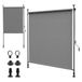 VOUNOT® Klemluifel, verticaal zonnescherm, 150 x 310 cm, grijs