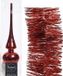 Bellatio Decorations Kaemingk B.V. Kerstboomversiering set rode piek en 3x folieslingers set - Kerstboomversiering rood