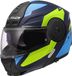 LS2 FF902 Scope II Duria Blauw H-Vis Geel Systeemhelm - Maat M