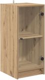 vidaXL Dressoir - Artisanaal - Eikenkleurig - 35 x 37 x 76 cm - Bewerkt Hout