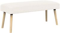 vidaXL Bank Effen Crèmekleurig 110 x 40 x 46 cm Bouclé