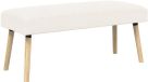 vidaXL Bank Effen Crèmekleurig 110 x 40 x 46 cm Bouclé