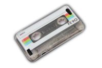 HTC One V KASSETTE cassette bescherming hoes hard case cover case schaal etui RETRO thematys®