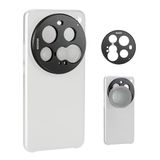 NEEWER 15 Ultra Lens Backplate, aluminiumlegering 17mm draad telefoon lens adapter houder voor hoofd- en telecamera's, compatibel met Xiaomi 15 Ultra Original telefoonhoes, PA111 (zwart)