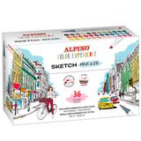 Permanente Copic Permanente artistieke marker op alcoholbasis, perfect voor manga, comic, design en illustratoren, 36 kleuren, dubbele punt: 1 mm fijne punt, 6 mm afgeschuinde punt.