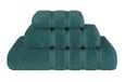 American Soft Linen Premium 3-delige handdoekenset, 1 badhanddoek, 1 handdoek 1 washandje, 600 g/m², 100% katoen, Turkse handdoeken voor badkamer, groenblauwe handdoekenset