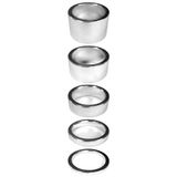 cyclingcolors 5 x fiets Ahead stuurpen spacer afstandsringen aluminium MTB racefiets afstandsschijven headset stuurset Spacer zilver, 1 1/8 inch 2 + 5 + 10 + 15 + 20 mm