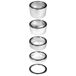 cyclingcolors 5 x fiets Ahead stuurpen spacer afstandsringen aluminium MTB racefiets afstandsschijven headset stuurset Spacer zilver, 1 1/8 inch 2 + 5 + 10 + 15 + 20 mm