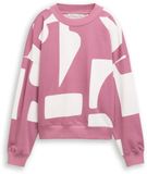 TOM TAILOR DENIM Sweatshirt donkerroze / wolwit