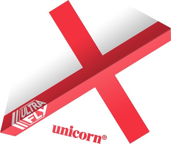 Unicorn UltraFly Dartvluchten | Engeland St George Cross Design | Standaard Plus-vorm| Ultra duurzaam 100 micron polyester PET