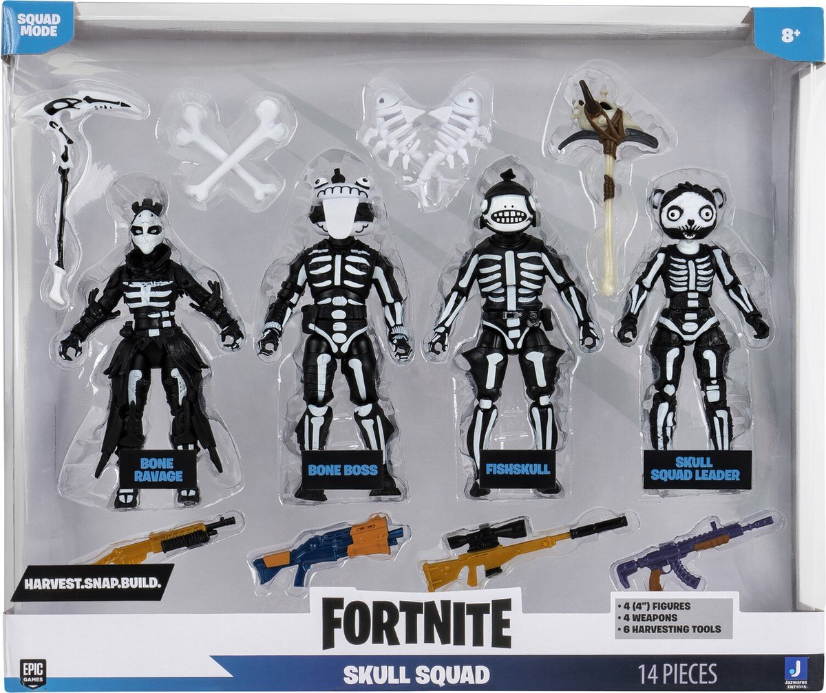 Fortnite Skull Squad 4-pack Figuren