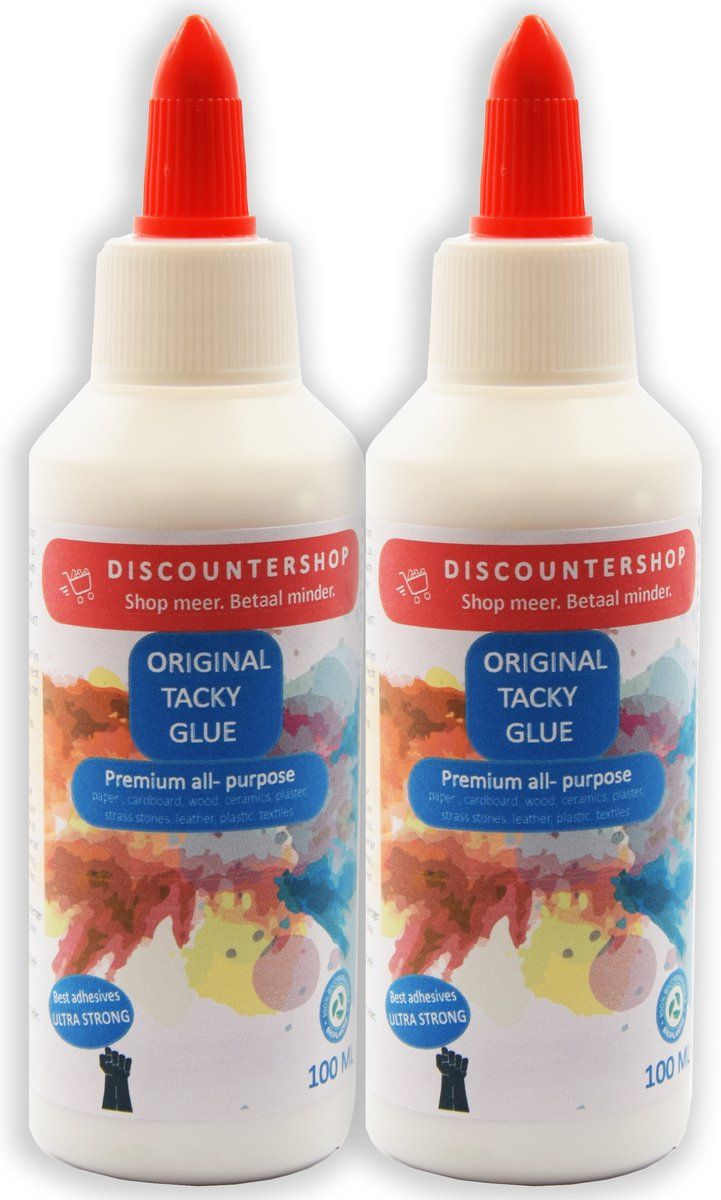 discountershop Tacky lijm 2 x 100ml - 8720572686977