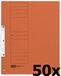Elba Inhaakhechter A4, karton, hele voordeksel, kfm. schrift., oranje, 50 stuks