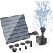 Pompes solaires pour cascades - Pompe de bassin flottante avec 8 buses - Cascade - Mini-cascade - Pompe solaire pour cascades - Pompe solaire d'extérieur - Convient pour jardin/bassin/piscine/bain d'oiseaux - Jet puissant - Noir