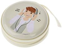 Mopec portemonnee voor jongens met muziek, met ritssluiting, diameter 7 cm, 4 stuks, ivoor, één maat