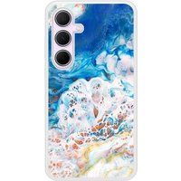 Samsung Galaxy A55 Marbre ocean Verstevigd hoesje met sublimatie bedrukking