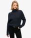 Superdry - Slouchy Cable Coltrui - Dames - Sweaters - XXS - Katoen - Deep Navy
