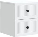 vidaXL Muurbevestigde Nachttafel Wit 33 x 34,5 x 40 cm Bewerkt hout