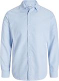 JACK & JONES Joe structure shirt slim fit - popeline - blauw (cashmere blue)