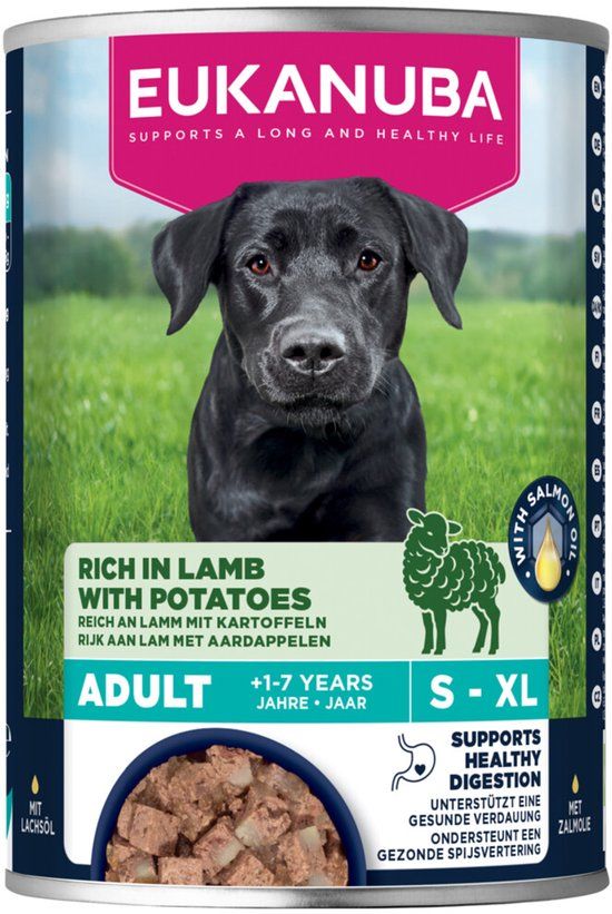Eukanuba Hondenvoer Nat Life Care Dog Adult Lam en Aardappel - 6 x 400 gr - Voordeelverpakking