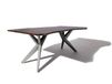FREEFORM Table à manger 140x90 Acacia laqué Brun / Anthracite laqué