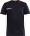 Craft Squad Jersey Solid SS Shirt Junior Sportshirt - Taille 122 - Unisexe - Noir/Blanc