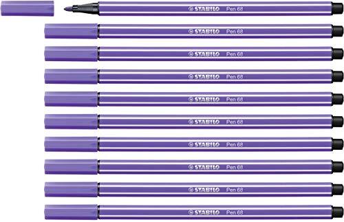 Stabilo Premium Viltstift - Pen 68 - 10 stuks - paars