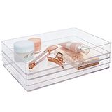 STORi SimpleSort 2-delige stapelbare transparante lade organizer set