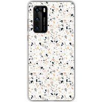 1001 coques Huawei P40 Bedrukt siliconen hoesje terrazzo color