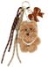 Manfield - Dames - Dog bag charm met bruine korten - Beige