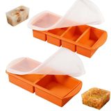 Contenant à soupe en silicone, 2-en-1, avec couvercle et échelle graduée