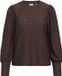 Object Objlaila L/s Re Top Noos Truien & vesten Dames - Sweater - Hoodie - Vest- Bruin - Maat M