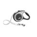 FLEXI New Comfort intrekbare hondenriem (tape), ergonomische, duurzame en klitvrije wandelriem voor honden tot 25 pond, 3 m, extra klein, grijs/zwart